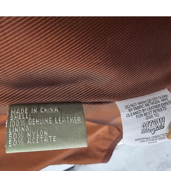 The Territory Ahead Vintage Brown Genuine Leather Zip Up Retro Biker Jacket S - Picture 9 of 10